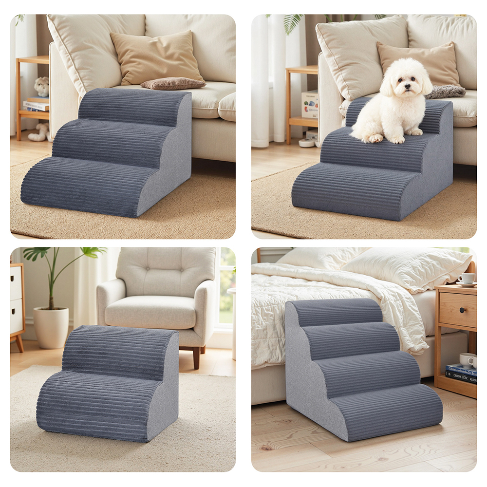 Escadas cinza para animais de estimação