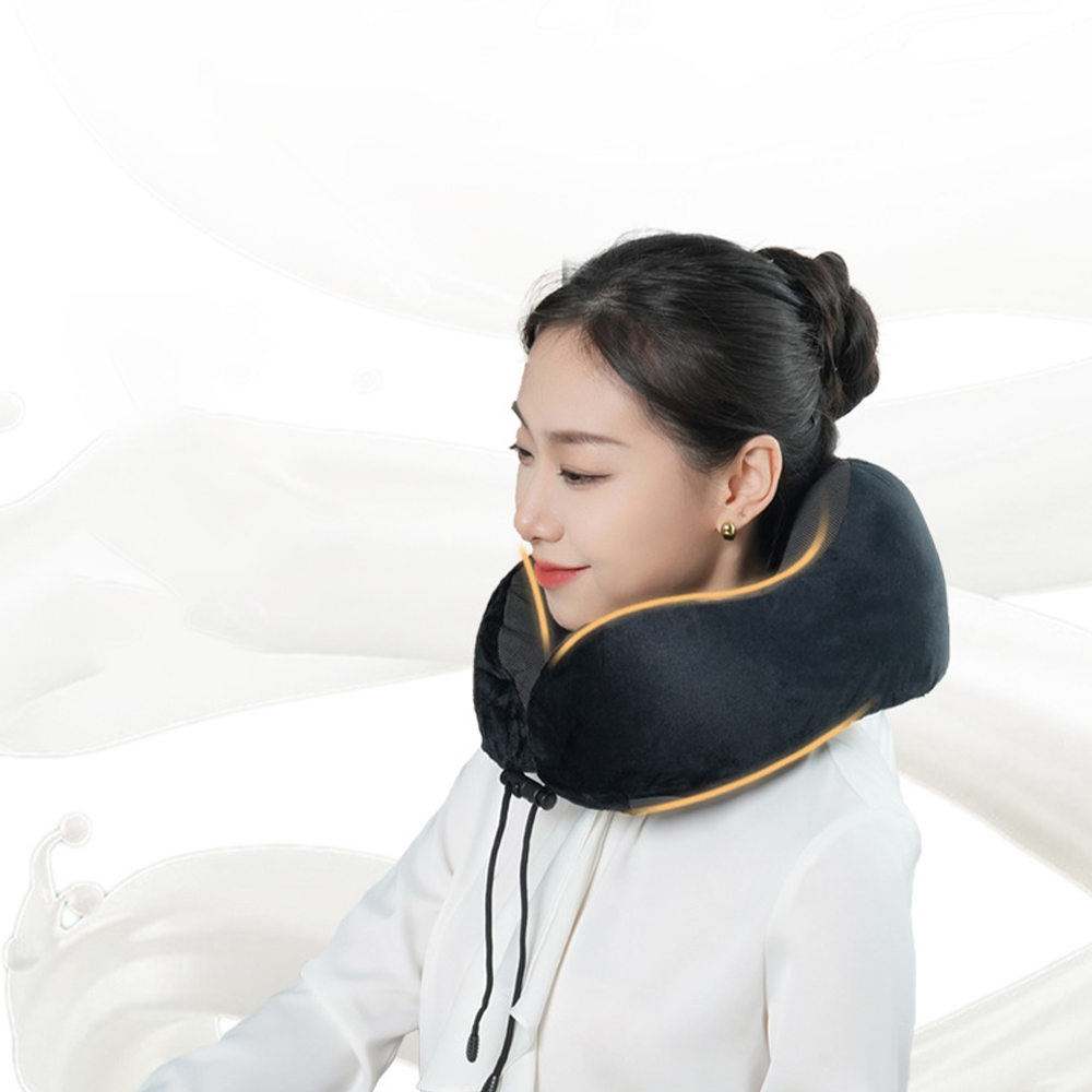 Almofada portátil de espuma viscoelástica em forma de U para pescoço