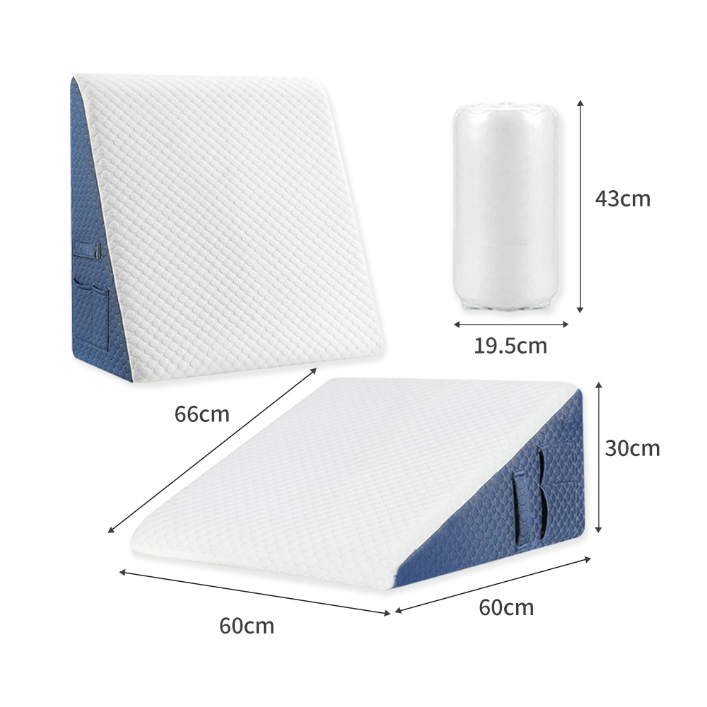 Encosto multifuncional triangular de espuma viscoelástica