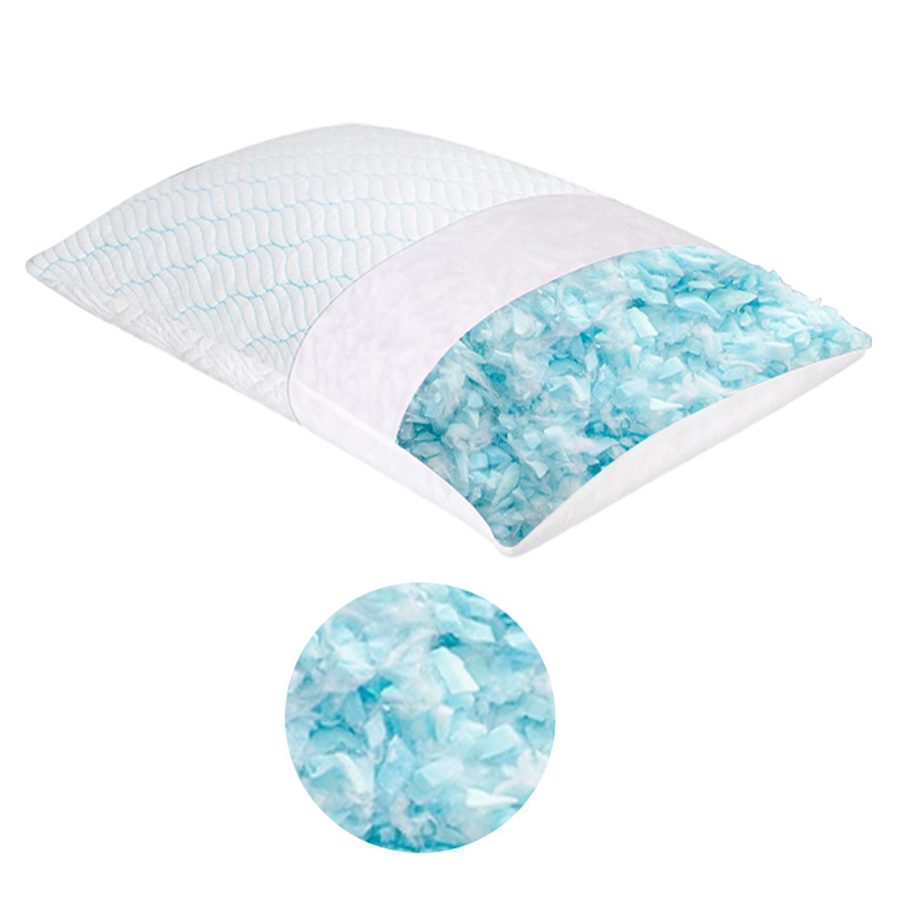 Almofada de esponja de espuma viscoelástica em gel de seda gelada