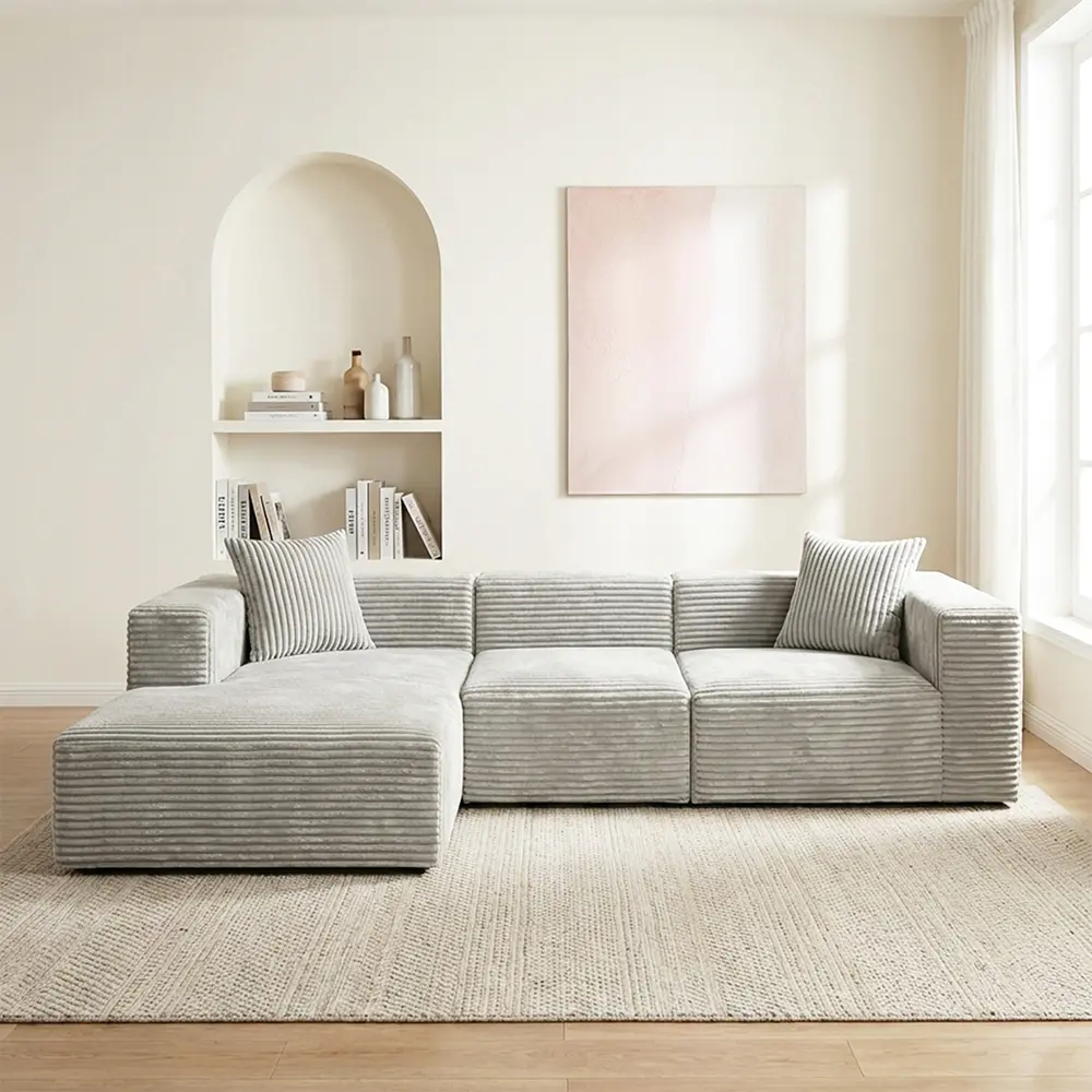 Sofá multi-lugares cinza