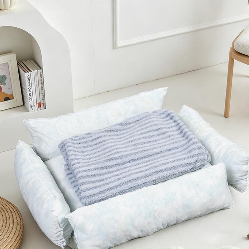 Cama listrada para animais de estimação