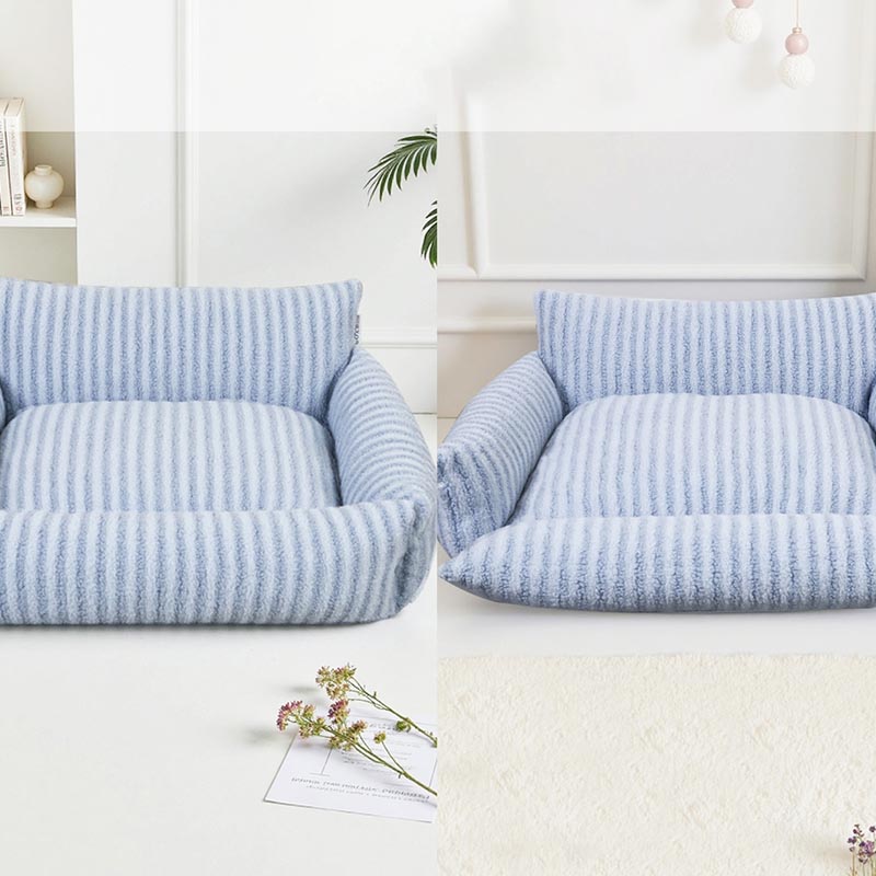 Cama listrada para animais de estimação