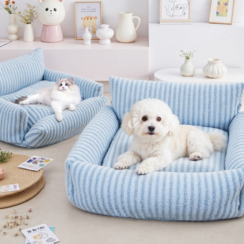 Cama listrada para animais de estimação